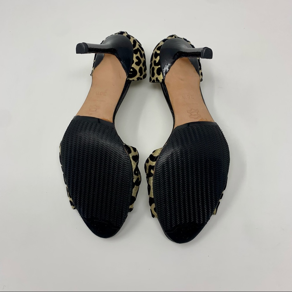 Alexa Wagner Leopard Print Peep Toe Heel Pumps Shoes Women 6 1/2 Formal Party - Picture 12 of 16